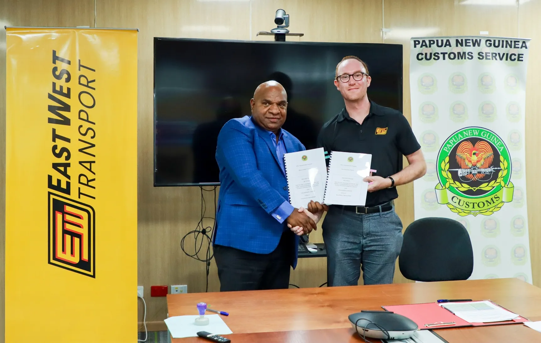 PNG Customs and EastWest Transport sign MOI 